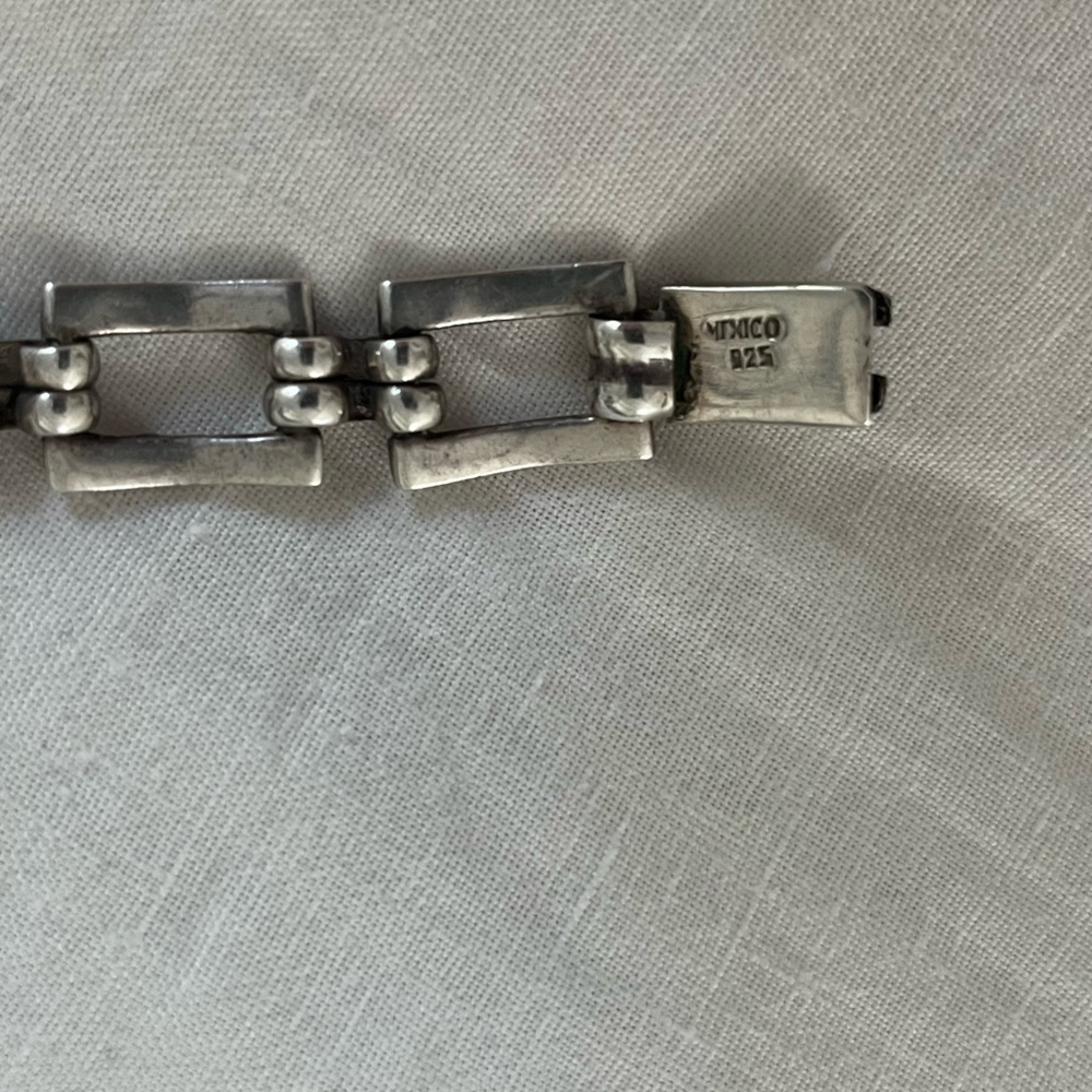 Sterling Silver Rectangle Chain Link Bracelet - image 4